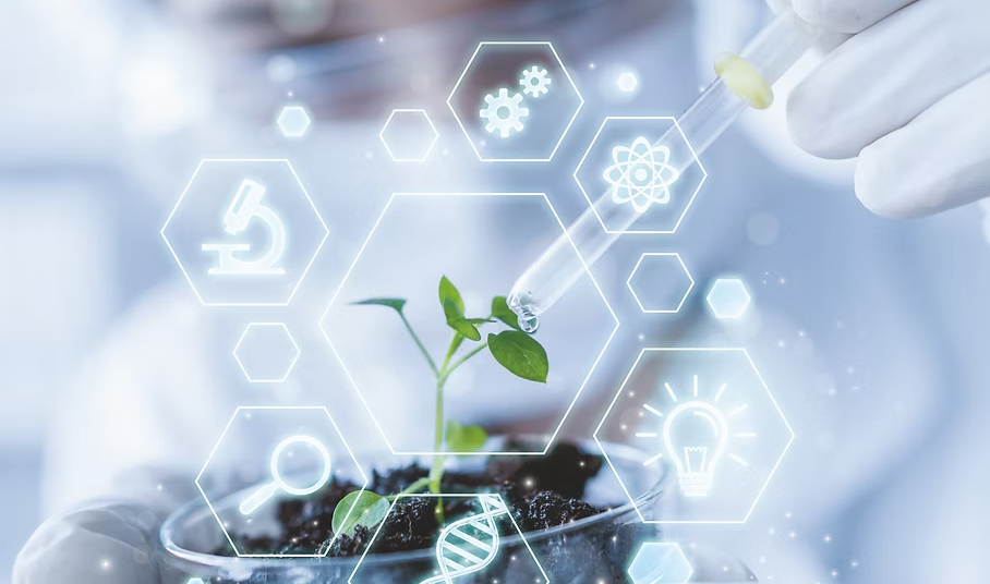 Biotechnology research concept